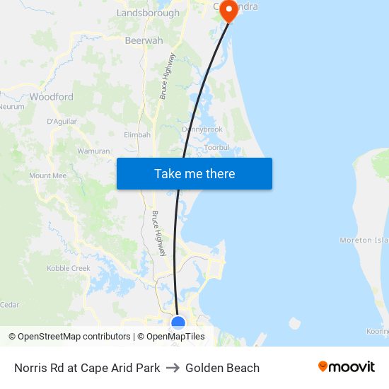 Norris Rd at Cape Arid Park to Golden Beach map