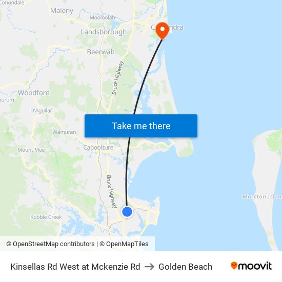 Kinsellas Rd West at Mckenzie Rd to Golden Beach map