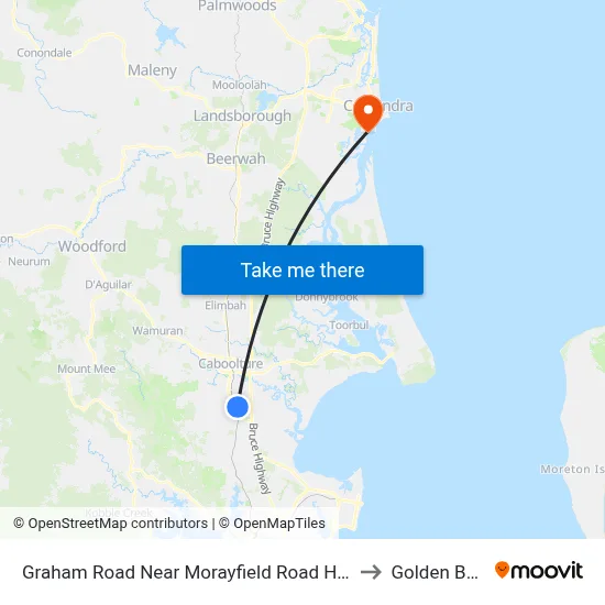 Graham Road Near Morayfield Road Hail 'N' Ride to Golden Beach map