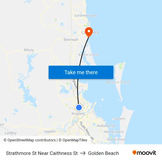 Strathmore St Near Caithness St to Golden Beach map