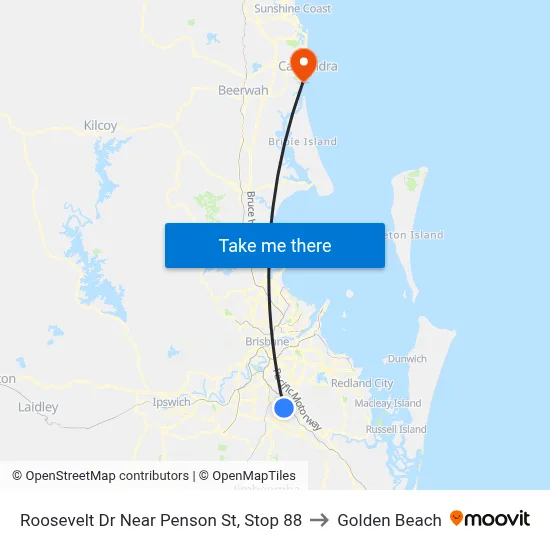 Roosevelt Dr Near Penson St, Stop 88 to Golden Beach map