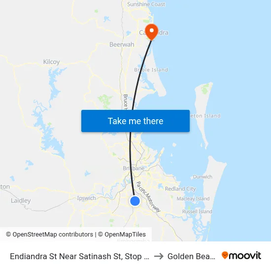 Endiandra St Near Satinash St, Stop 87 to Golden Beach map