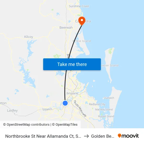 Northbrooke St Near Allamanda Ct, Stop 59 to Golden Beach map