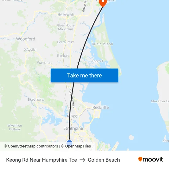 Keong Rd Near Hampshire Tce to Golden Beach map