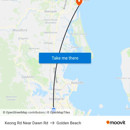 Keong Rd Near Dawn Rd to Golden Beach map