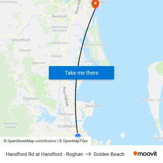 Handford Rd at Handford - Roghan to Golden Beach map