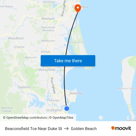 Beaconsfield Tce Near Duke St to Golden Beach map
