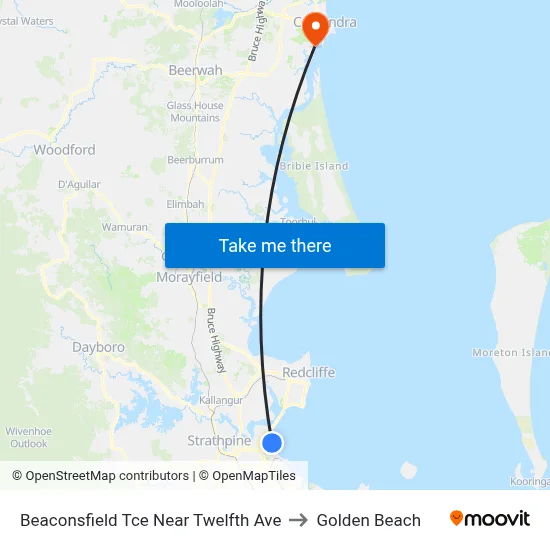 Beaconsfield Tce Near Twelfth Ave to Golden Beach map
