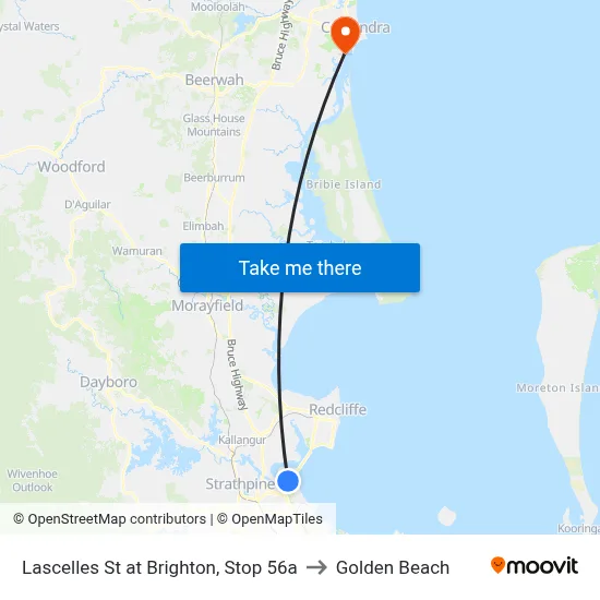Lascelles St at Brighton, Stop 56a to Golden Beach map