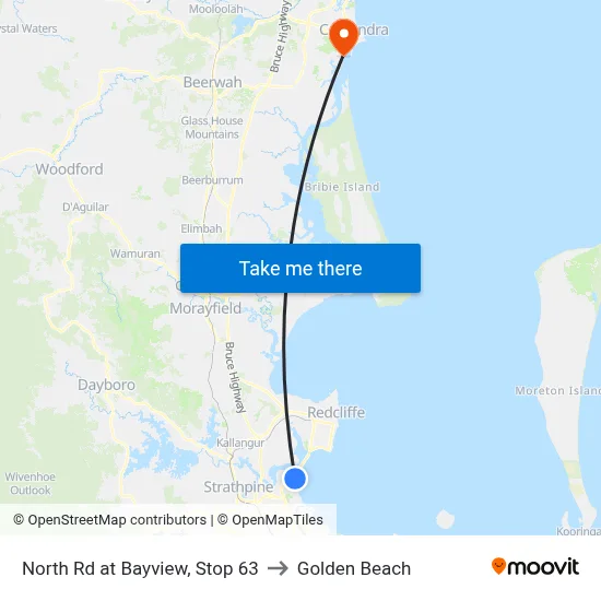 North Rd at Bayview, Stop 63 to Golden Beach map
