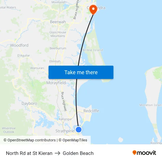 North Rd at St Kieran to Golden Beach map