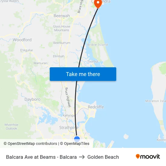 Balcara Ave at Beams - Balcara to Golden Beach map