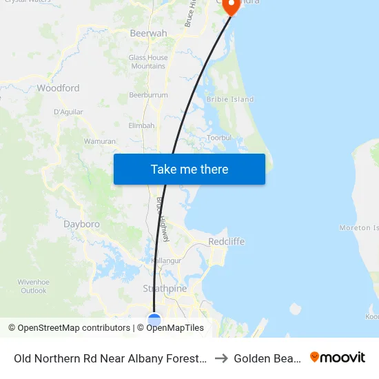 Old Northern Rd Near Albany Forest Dr to Golden Beach map