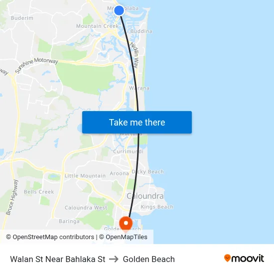 Walan St Near Bahlaka St to Golden Beach map