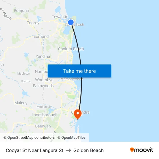 Cooyar St Near Langura St to Golden Beach map