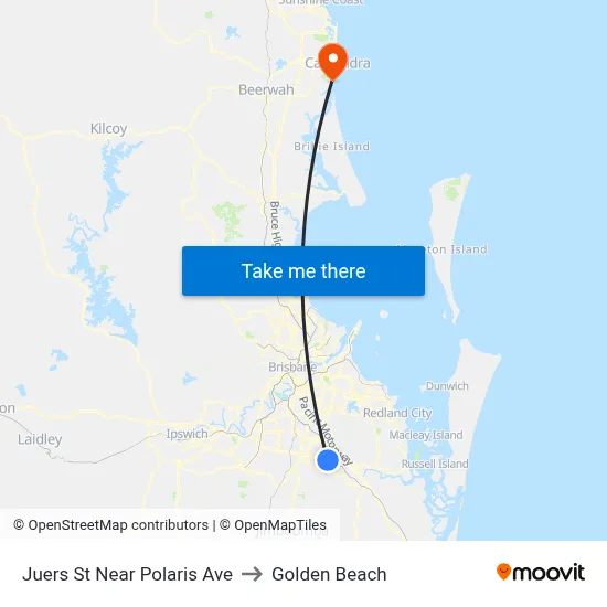 Juers St Near Polaris Ave to Golden Beach map