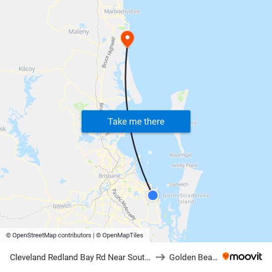 Cleveland Redland Bay Rd Near South St to Golden Beach map