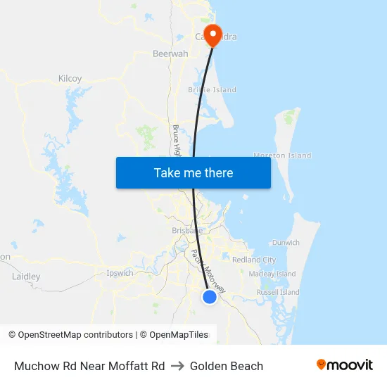 Muchow Rd Near Moffatt Rd to Golden Beach map