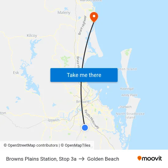 Browns Plains Station, Stop 3a to Golden Beach map