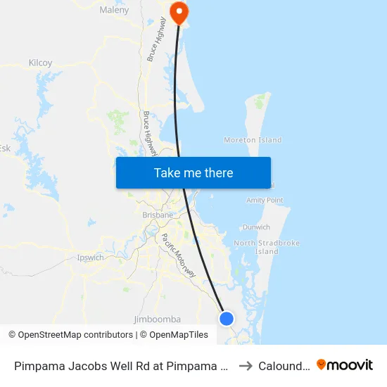 Pimpama Jacobs Well Rd at Pimpama City to Caloundra map