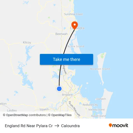England Rd Near Pylara Cr to Caloundra map