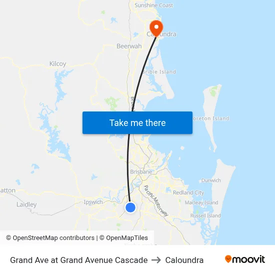 Grand Ave at Grand Avenue Cascade to Caloundra map