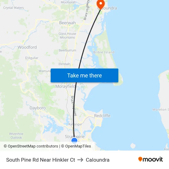 South Pine Rd Near Hinkler Ct to Caloundra map
