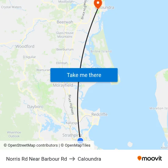 Norris Rd Near Barbour Rd to Caloundra map