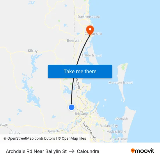 Archdale Rd Near Ballylin St to Caloundra map