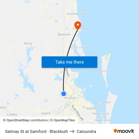 Satinay St at Samford - Blackbutt to Caloundra map