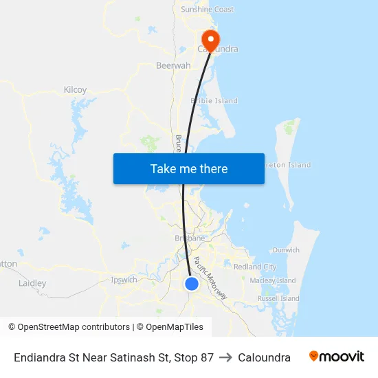 Endiandra St Near Satinash St, Stop 87 to Caloundra map