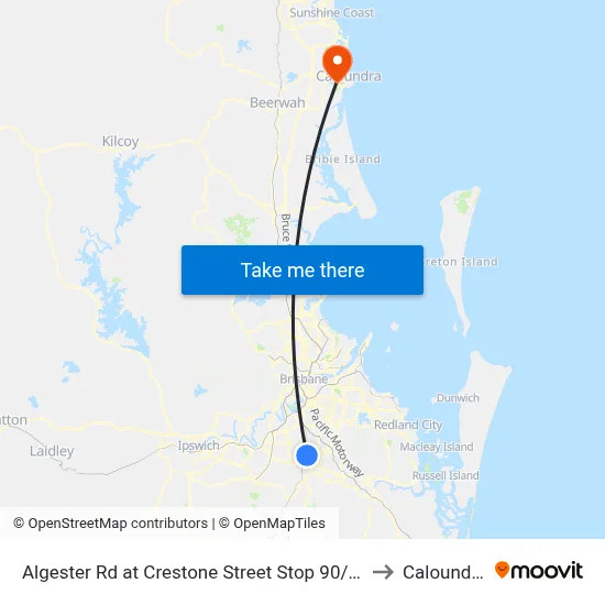 Algester Rd at Crestone Street Stop 90/89 to Caloundra map