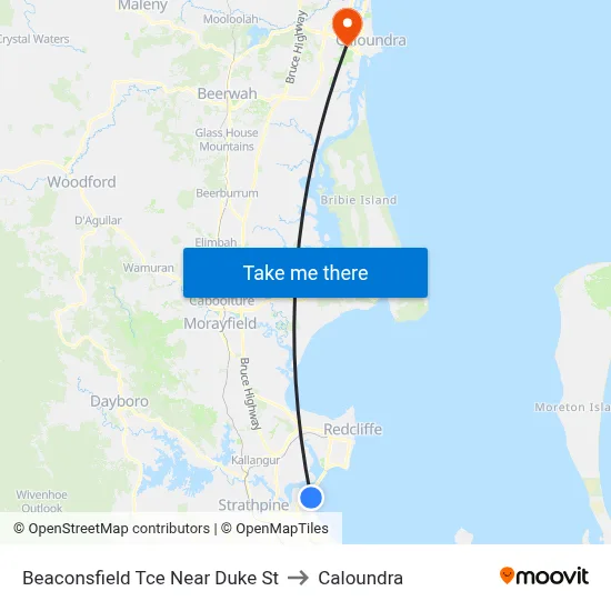 Beaconsfield Tce Near Duke St to Caloundra map