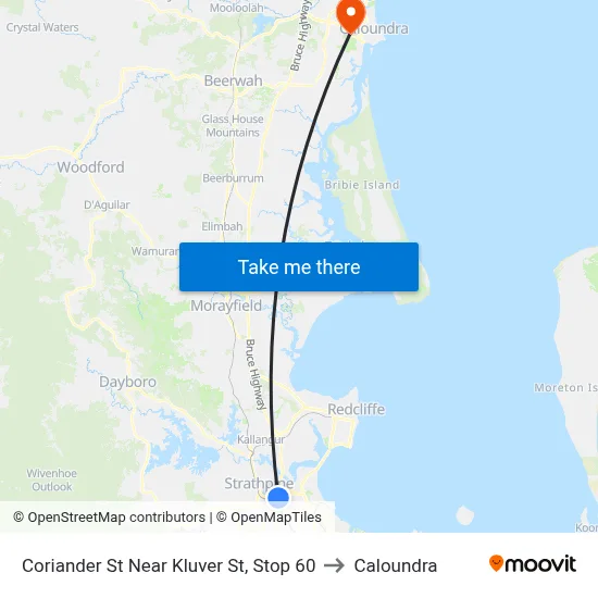 Coriander St Near Kluver St, Stop 60 to Caloundra map