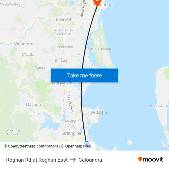 Roghan Rd at Roghan East to Caloundra map