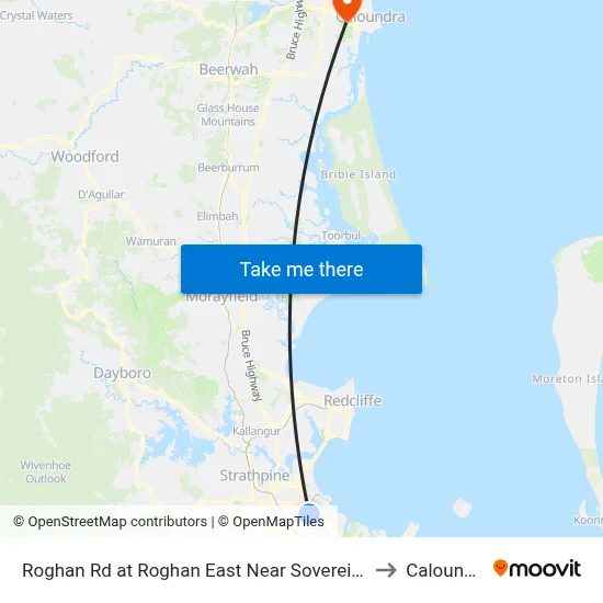 Roghan Rd at Roghan East Near Sovereign Pl to Caloundra map