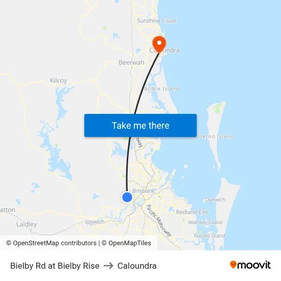 Bielby Rd at Bielby Rise to Caloundra map