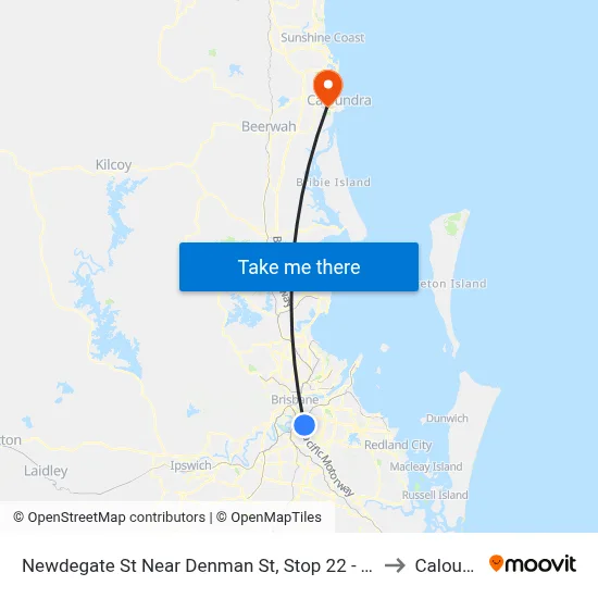 Newdegate St Near Denman St, Stop 22 - Temp Closure to Caloundra map