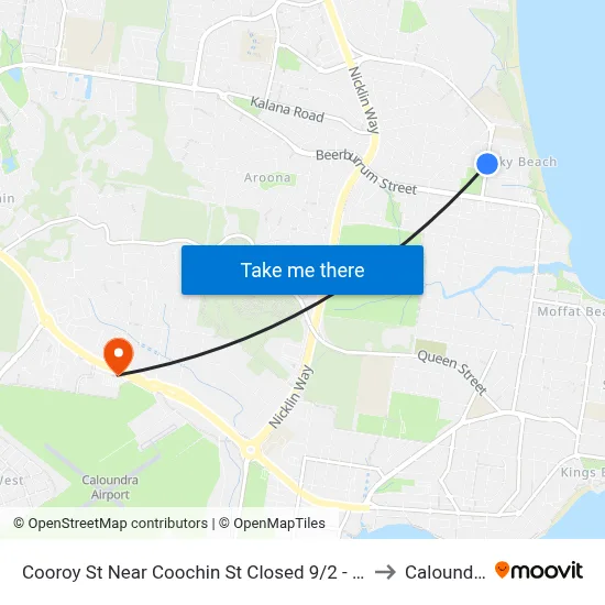 Cooroy St Near Coochin St Closed 9/2 - 1/5 to Caloundra map