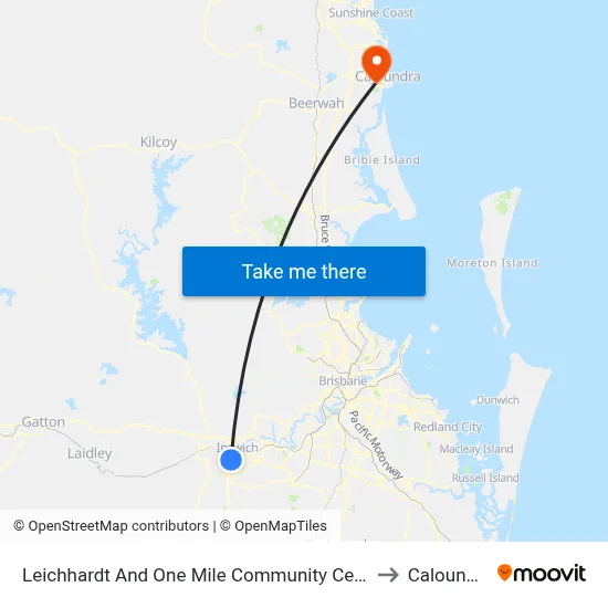 Leichhardt And One Mile Community Centre to Caloundra map