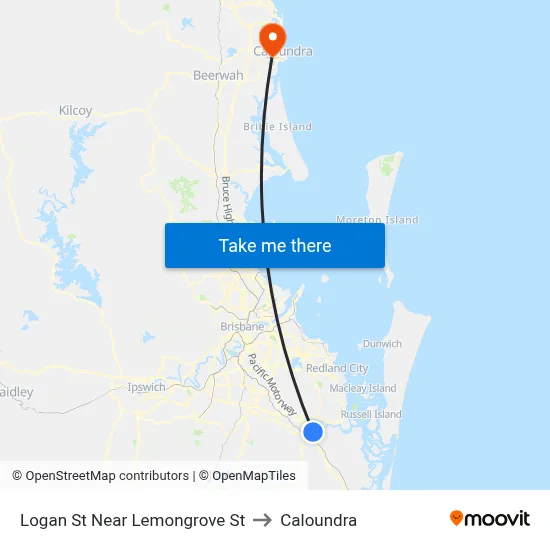 Logan St Near Lemongrove St to Caloundra map