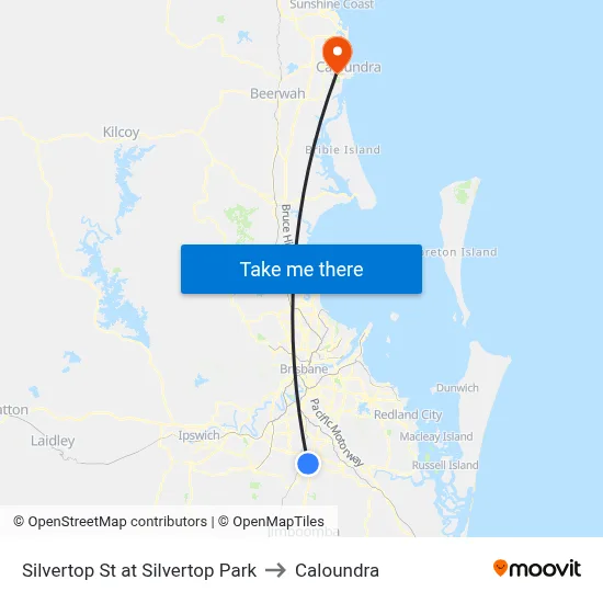 Silvertop St at Silvertop Park to Caloundra map