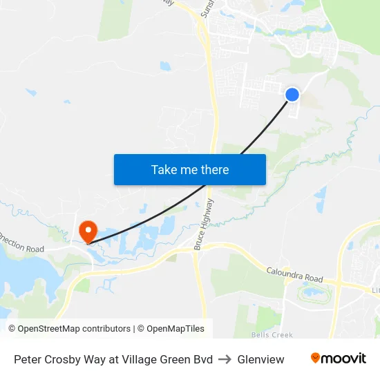 Peter Crosby Way at Village Green Bvd to Glenview map