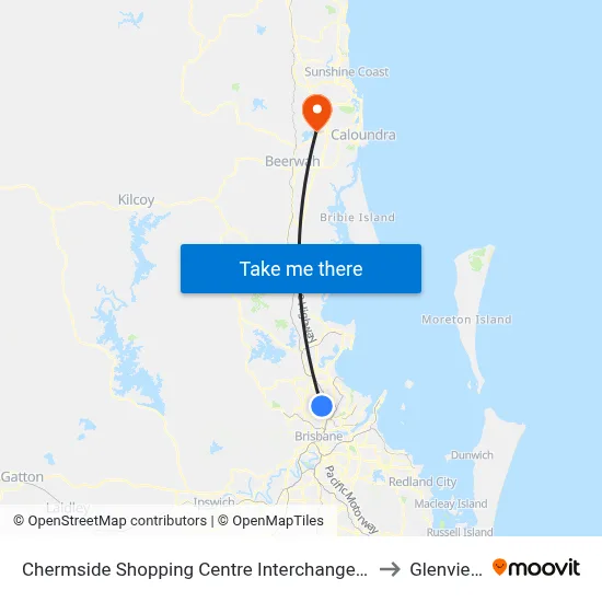 Chermside Shopping Centre Interchange H to Glenview map
