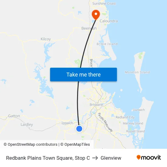 Redbank Plains Town Square, Stop C to Glenview map