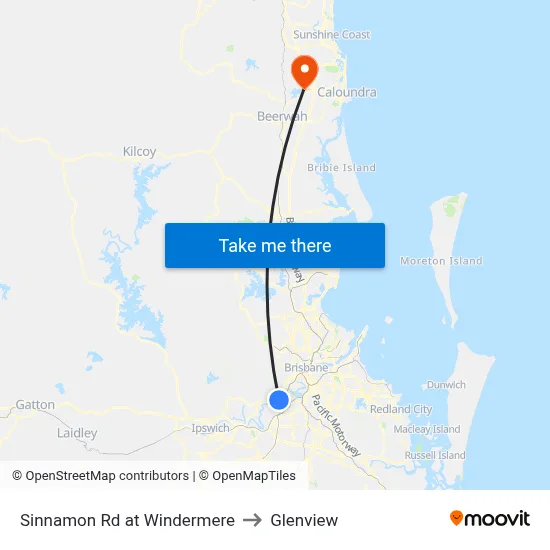 Sinnamon Rd at Windermere to Glenview map