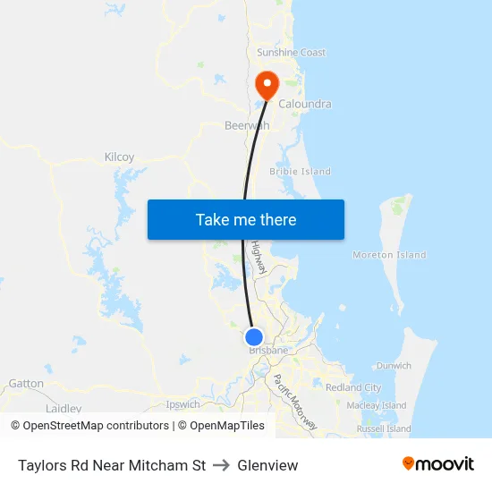 Taylors Rd Near Mitcham St to Glenview map