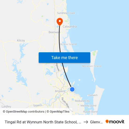 Tingal Rd at Wynnum North State School, Stop 10/5 to Glenview map