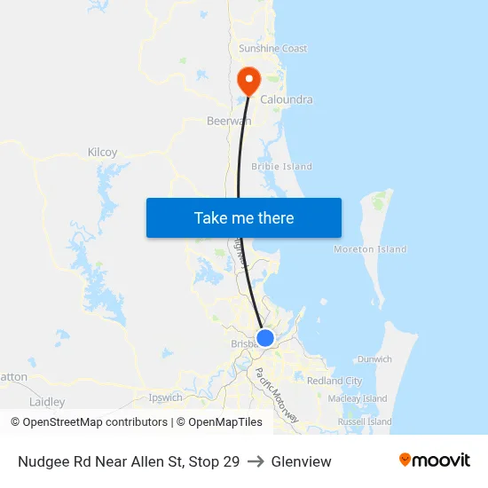 Nudgee Rd Near Allen St, Stop 29 to Glenview map