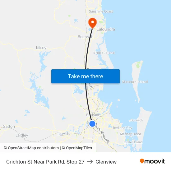 Crichton St Near Park Rd, Stop 27 to Glenview map